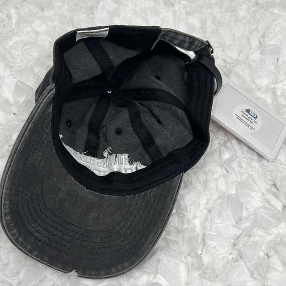 Hunting Beach California Washed Hat Unisex Embroidery Buckle Closure Black - Picture 9 of 9